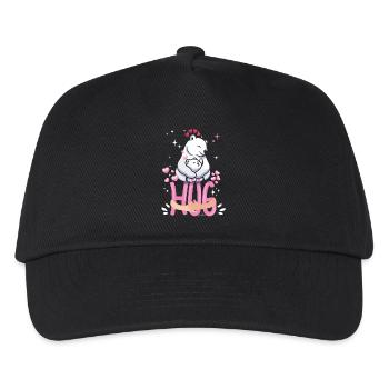 Lustig - Kuscheln Lustiger Bär - Kinder Basecap - Schwarz - Vorne