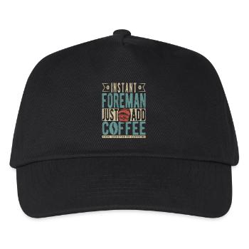 Instant Foreman Just Add Coffee - Kids’ Baseball Cap - black - Front