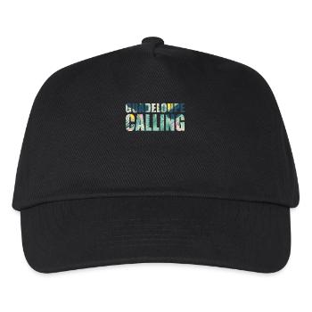 Guadeloupe Calling Tropisches Guadeloupe Souvenir - Kinder Basecap - Schwarz - Vorne