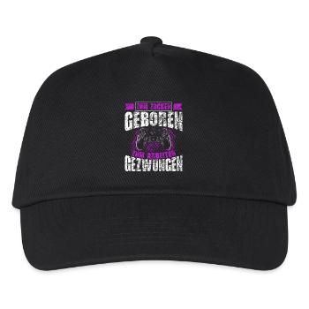 Né pour jouer, forcé de travailler, de jouer - Casquette de baseball Enfant - noir - Devant
