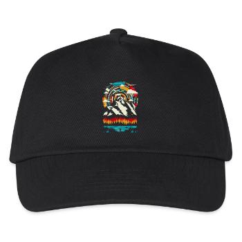 Outdoor - Modern Colorful Mountain - Kids’ Baseball Cap - black - Front