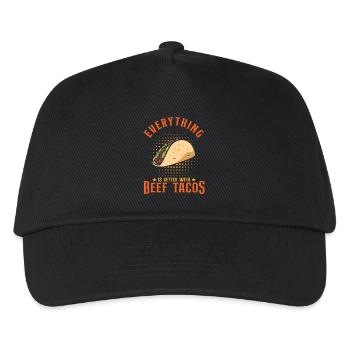 Everything Is Better With Beef Tacos - Kids’ Baseball Cap - black - Front