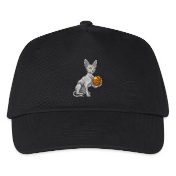 Sphinx Cat Basketball Player Basketball - Kids’ Baseball Cap - black - Front