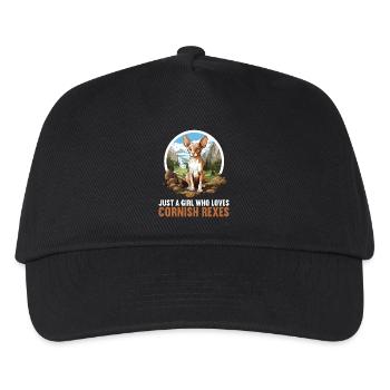 Cornish Rex Kitten Cornish Rex Cat - Kids’ Baseball Cap - black - Front