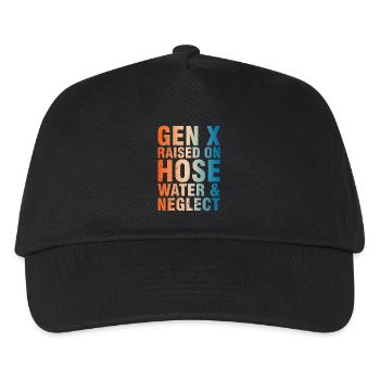 Gen X Raised On Hose Water & Neglect - Kids’ Baseball Cap - black - Front