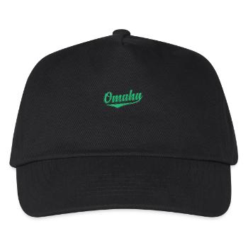 Omaha Nebraska Stadt in den Vereinigten Staaten - Kinder Basecap - Schwarz - Vorne
