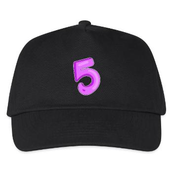 Number number 5 - Kids’ Baseball Cap - black - Front