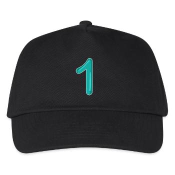 Zahl 1 - Kinder Basecap - Schwarz - Vorne