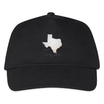 Echter Volleyball in der Texas State Landkarte TX - Kinder Basecap - Schwarz - Vorne