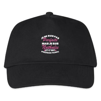Nicht perfekt, aber ich bin Nathalie - Kinder Basecap - Schwarz - Vorne