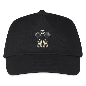 Nacht Himmel Natur Adler Wildnis Wildtiere Rehbock - Kinder Basecap - Schwarz - Vorne
