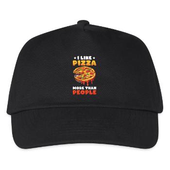 J’aime la pizza plus que les gens - Casquette de baseball Enfant - noir - Devant