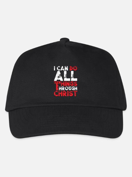 I Can Do All Things Through Christ - Kids’ Baseball Cap - black