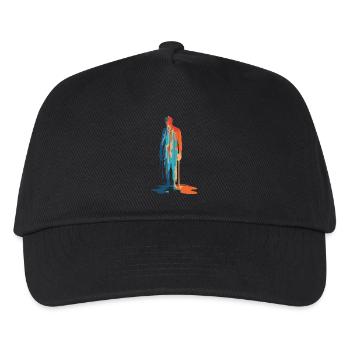Farbexplosion Moderne Silhouette - Kinder Basecap - Schwarz - Vorne