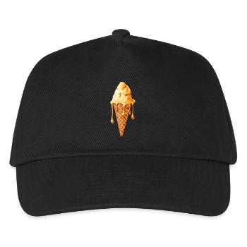 Fused Ice Cream Cone Motif - Kids’ Baseball Cap - black - Front