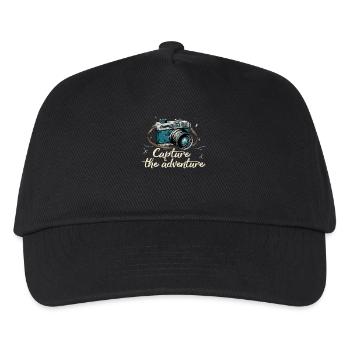 Capture The Adventure Retro Camera - Kids’ Baseball Cap - black - Front