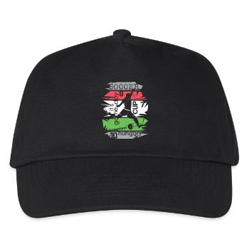 Fußball Ungarn Turnier Collage Torschuss Symbol - Kinder Basecap - Schwarz - Vorne