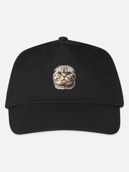 Scottish Fold Kätzchen Scottish Fold Katze - Kinder Basecap - Schwarz