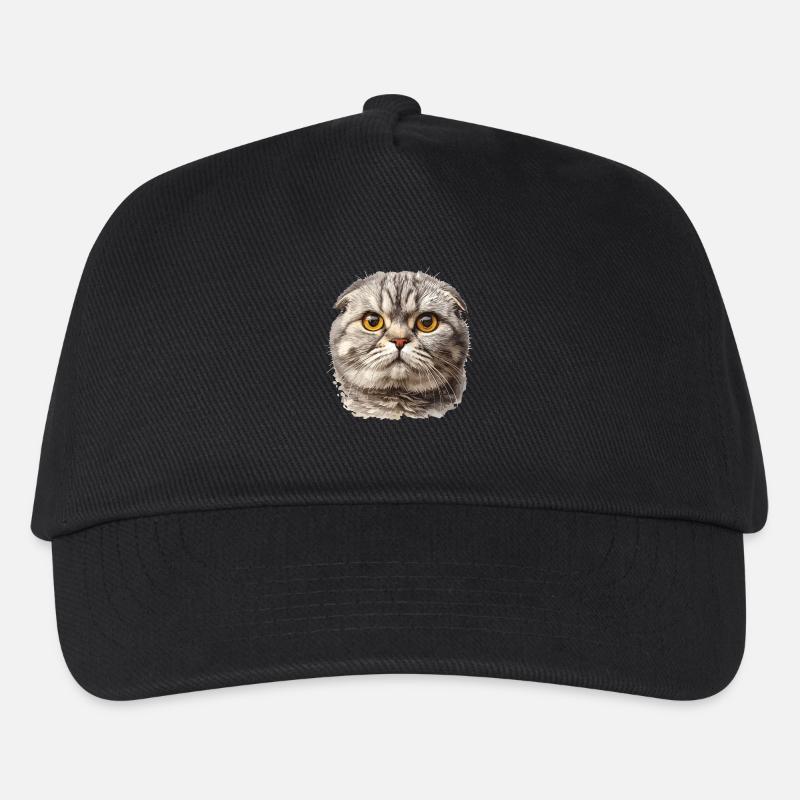 Scottish Fold Kätzchen Scottish Fold Katze - Kinder Basecap - Schwarz