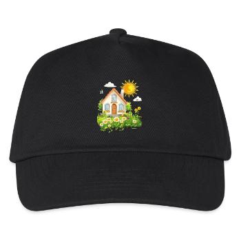 Sunny cottage in the countryside - Kids’ Baseball Cap - black - Front