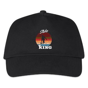 Strike King Bowling Kegeln - Kinder Basecap - Schwarz - Vorne