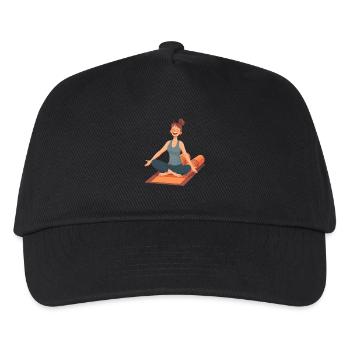Yoga Blissful Joy and Relaxation - Kids’ Baseball Cap - black - Front