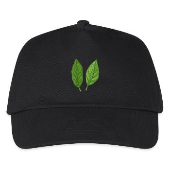 Deux feuilles de basilic Pure Nature - Casquette de baseball Enfant - noir - Devant