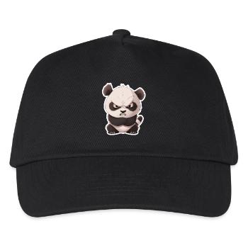 Cute baby panda panda snapped - Kids’ Baseball Cap - black - Front