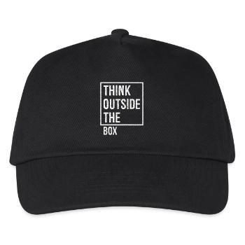 think outside the box - Kids’ Baseball Cap - black - Front