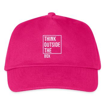 Denken Sie über den Tellerrand hinaus - Kinder Basecap - Fuchsia - Vorne