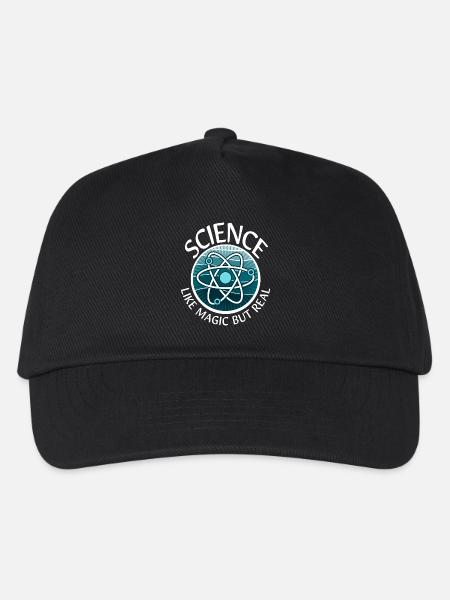 Wissenschaft wie Magie, aber echter Wissenschaftler Lehrer - Kinder Basecap - Schwarz