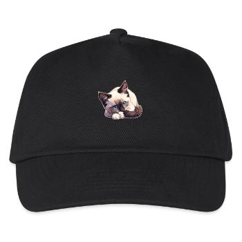 Chaton raquette Chat raquette - Casquette de baseball Enfant - noir - Devant
