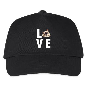 Chaton raquette Chat raquette - Casquette de baseball Enfant - noir - Devant