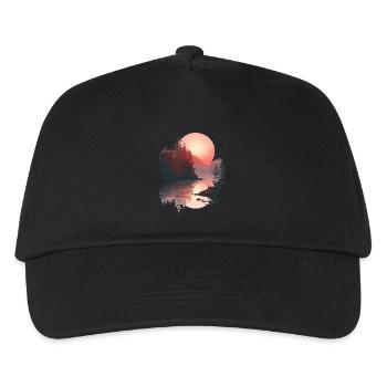 Sunset Reflection Forest Scene - Kids’ Baseball Cap - black - Front