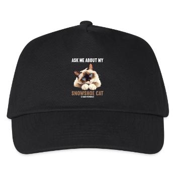 Chaton raquette Chat raquette - Casquette de baseball Enfant - noir - Devant
