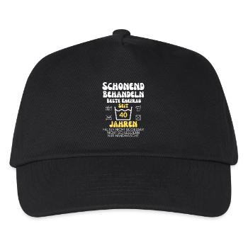 Gentle treatment for 40 years - Kids’ Baseball Cap - black - Front