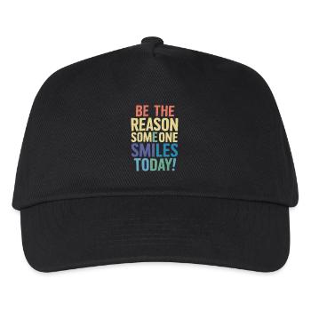 Be the reason for a smile today - Kids’ Baseball Cap - black - Front