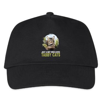 Tabby Kitten Tabby Cat - Kids’ Baseball Cap - black - Front