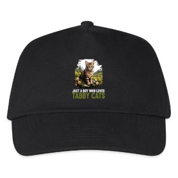 Tabby Kitten Tabby Cat - Kids’ Baseball Cap - black - Front