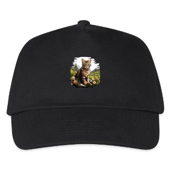 Tabby Kitten Tabby Cat - Kids’ Baseball Cap - black - Front