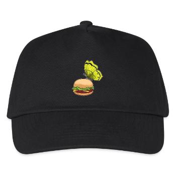 Cheeseburger papillon - Casquette de baseball Enfant - noir - Devant