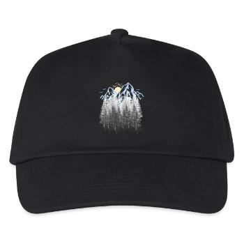 Mountains, Nature, Mountains, Forest, Coniferous Forest, Firs, Brerg - Kids’ Baseball Cap - black - Front