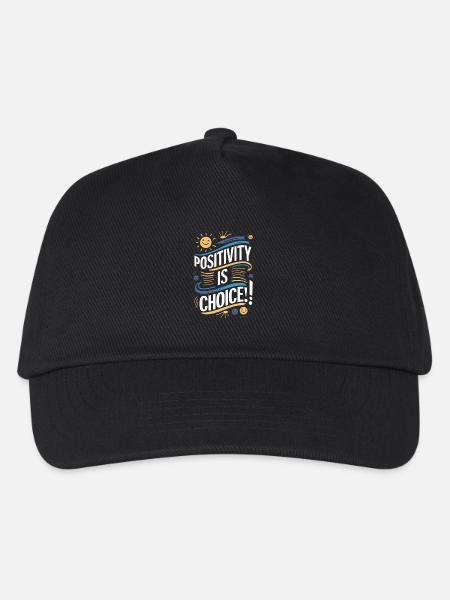 Positivity is a choice - Kids’ Baseball Cap - black