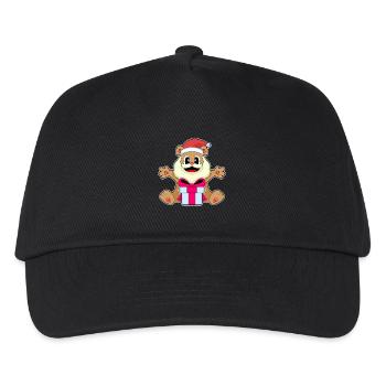 Bär Weihnachten Paket - Kinder Basecap - Schwarz - Vorne