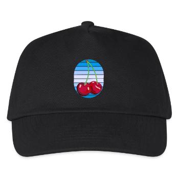 Rockabilly Retro Vintage Cherries Cherry Fruit - Kids’ Baseball Cap - black - Front