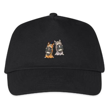 Pferdekopf Pferd Pferde - Kinder Basecap - Schwarz - Vorne