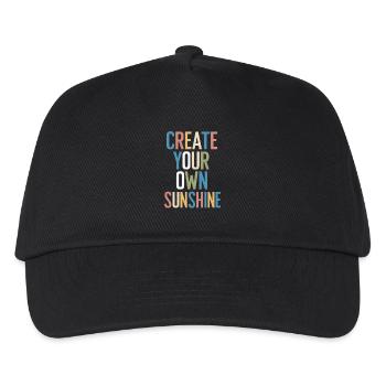Créez votre propre motivation au soleil - Casquette de baseball Enfant - noir - Devant
