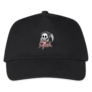 Grim Reaper Cow Motif - Kids’ Baseball Cap - black - Front