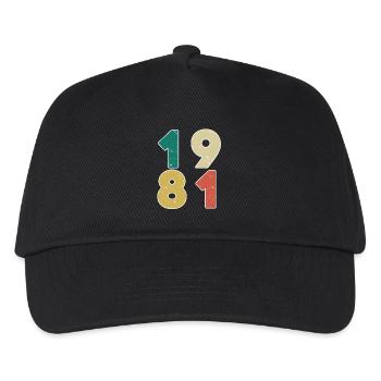 1981 - Year 1981 - Year 1981 - Kids’ Baseball Cap - black - Front