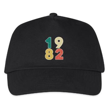 1982 - Jahrgang 1982 - Baujahr 1982 - Kinder Basecap - Schwarz - Vorne